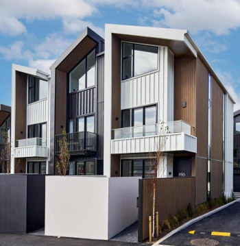 Thompson Street, Wellington - Colorsteel Endura Legacy Cloud and Flaxpod wall cladding